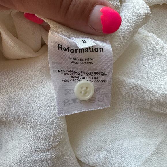 Reformation Floral Mini Dress in Cream and Pink - Picture 10 of 13